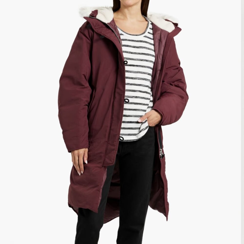 Rag & Bone Faux fur-trimmed ripstop hooded down coat